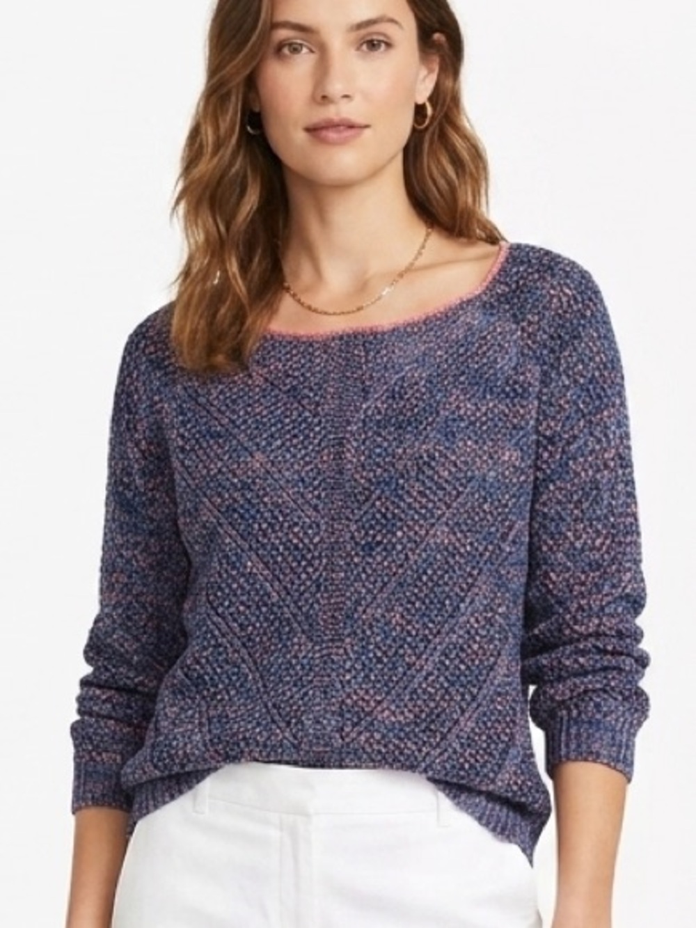 John Paul Richard Open-Knit Sweater - Size L